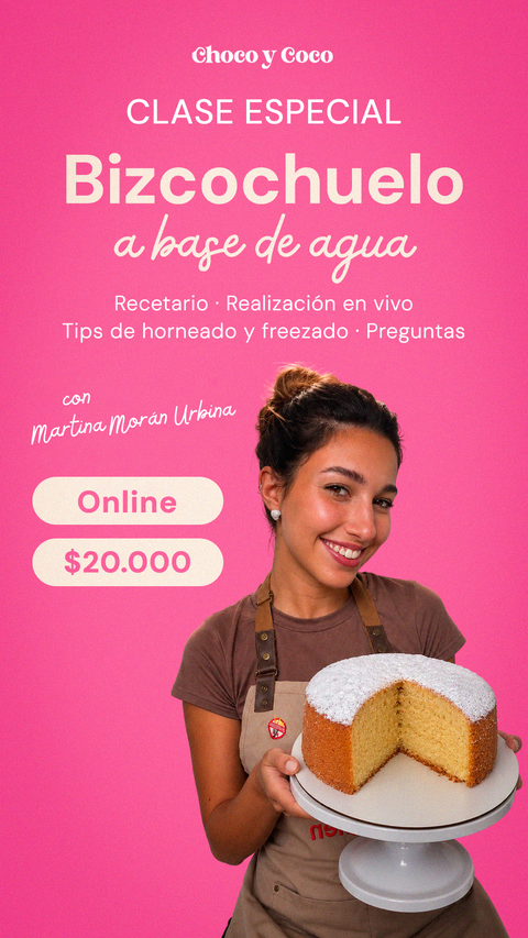 CLASE ONLINE - Bizcochuelos a base de agua
